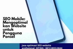 Biaya SEO Google Jasa Optimasi Website Bergaransi : SEO Mobile Mengoptimalkan untuk Pengguna Ponsel